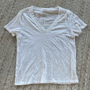 women’s white vneck tshirt
